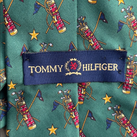 Tommy Hilfiger 100% Italian silk- Golf tie - Picture 4 of 5